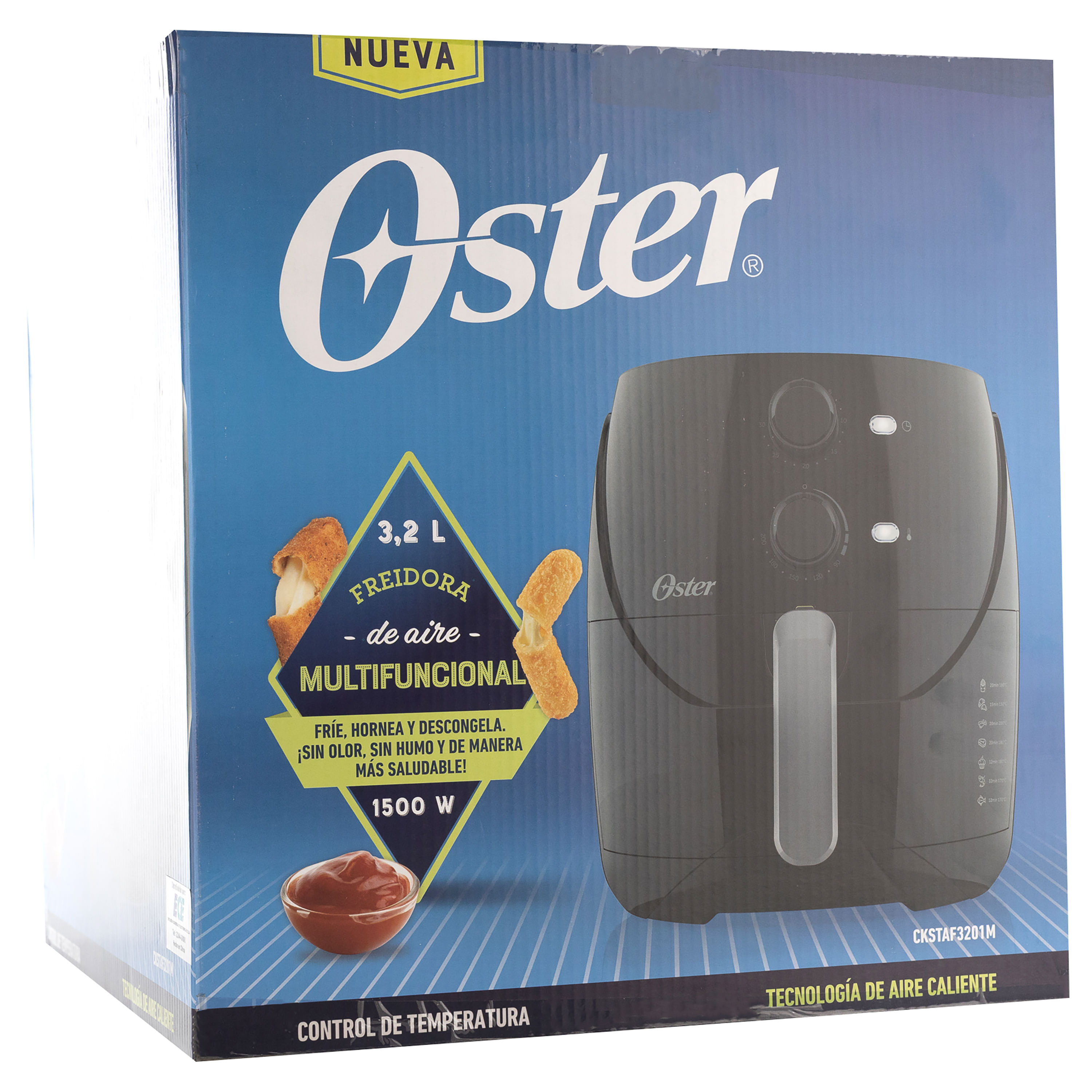 Freidora de aire Oster® multifuncional de 3.2 litros CKSTAF3201M 120V -  Oster