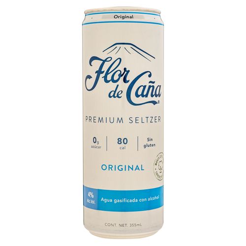 Bebida Alcohólica Flor de Caña Seltzer Premium Sabor Original - 355 ml