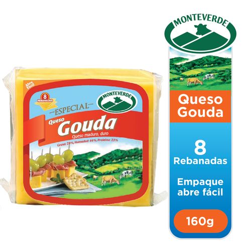 Queso Monteverde Gouda 8 Rebanadas - 160gr