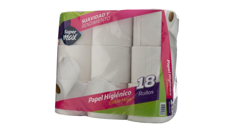 Comprar Papel Higienico Doble Hoja Supermax - Empaque Con 18 Rollos