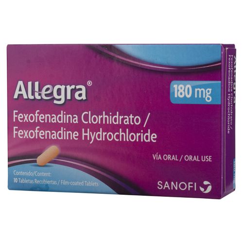 Allegra 180Mg X10 Comp X Unidad