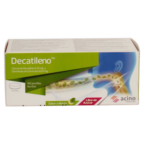 Decatileno 0.25Mg/0.03Mg, Precio indicado por unidad