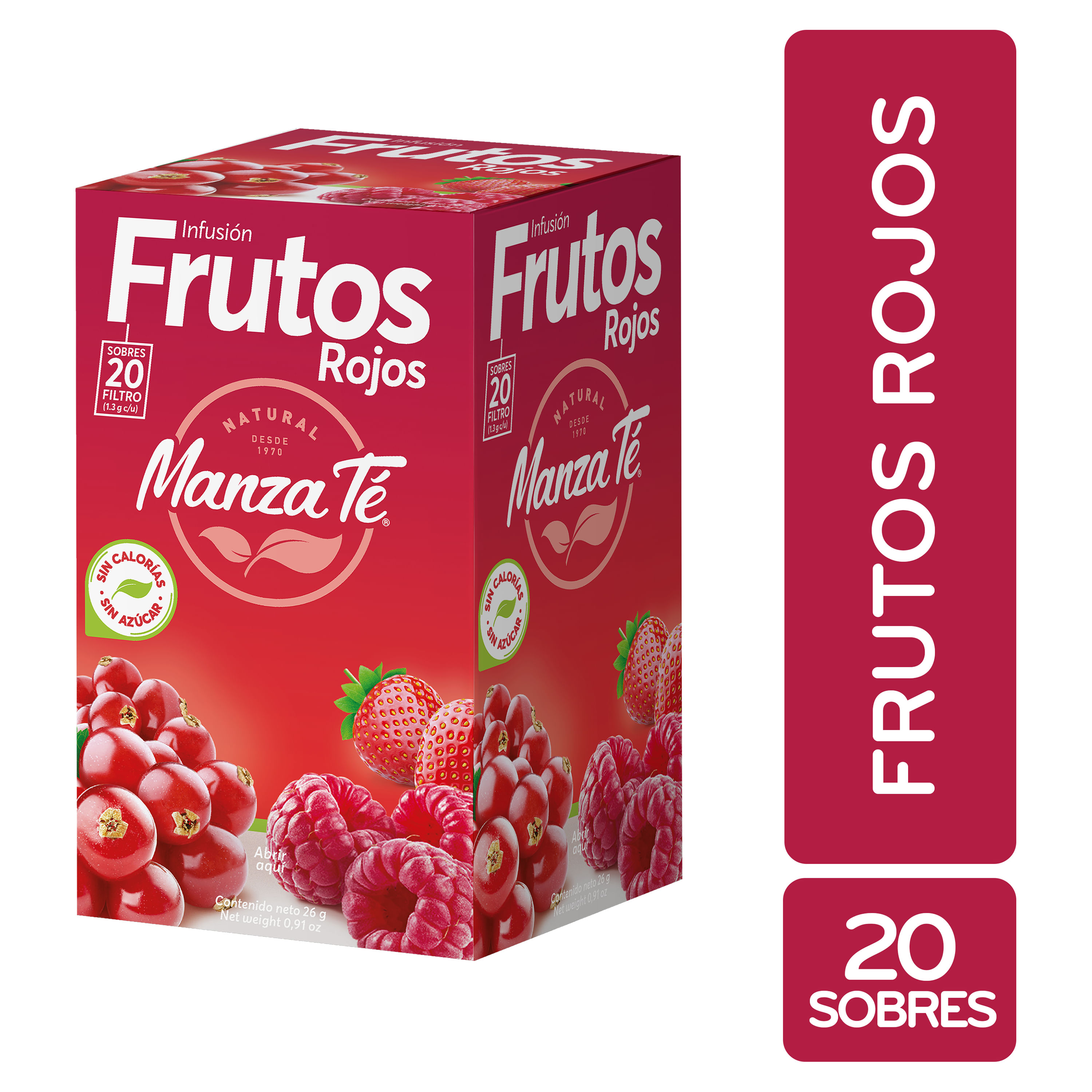 Infusión Frutos Rojos Manza Té 20 Unidades - 26gr