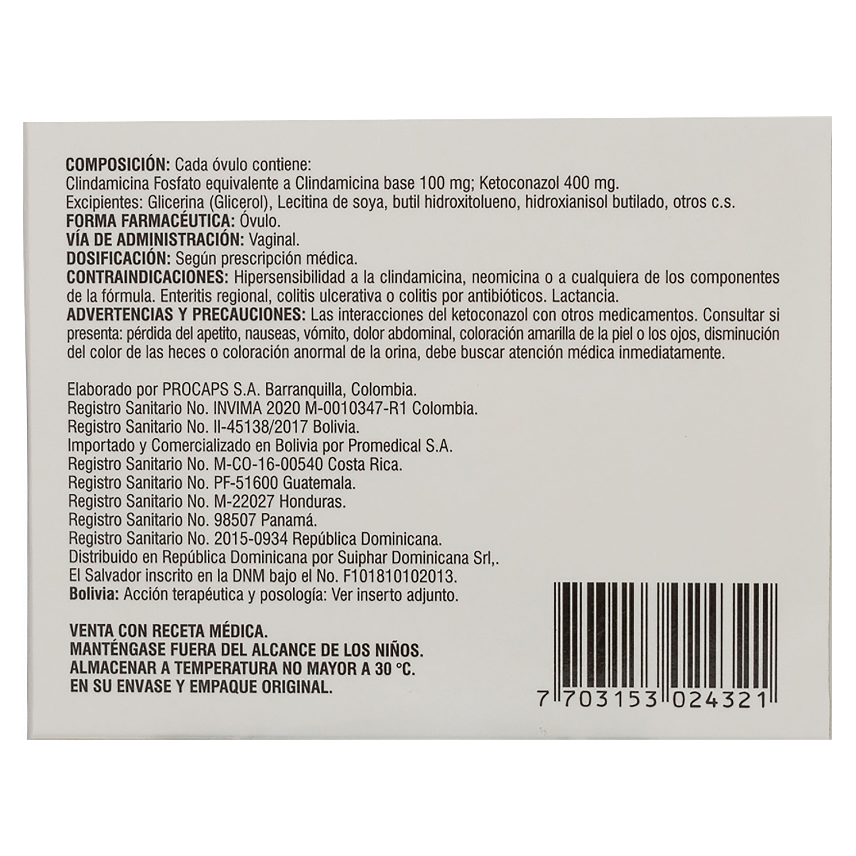 Comprar Vaxiduo 100mg/400mg Ovulos, Precio Indicado Por Unidad ...