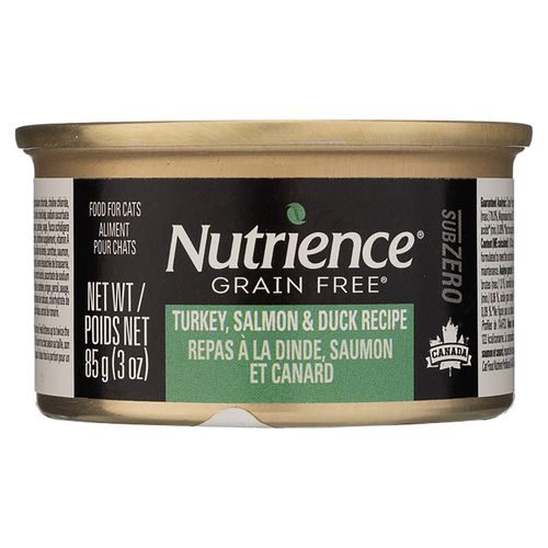 Alimento Nutrience grain free para gato subzero tipo pate lata - 85 g