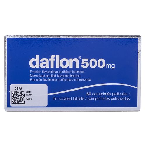 Daflon 500 mg caja 60 comprimidos - Precio indicado por comprimido