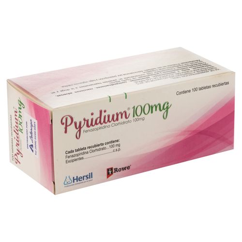 Analgésico Pyridium 100Mg, Precio indicado por unidad