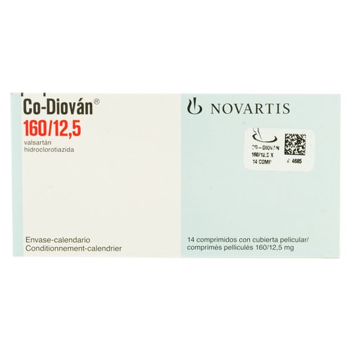 Codiovan 160 mg/12.5 mg caja 14 comprimidos - Precio indicado por caja