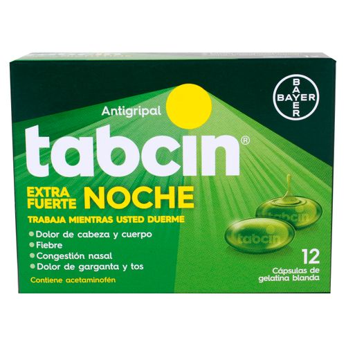 Antigripal Tabcin Liquid Gel noche -12 cápsula