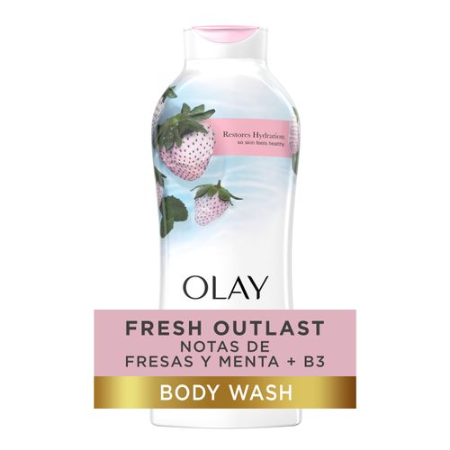 Gel de baño Olay Fresh Outlast con aroma a fresa blanca & menta de 22 fl oz