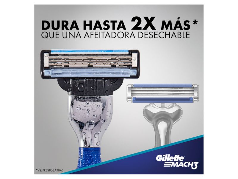 M-quina-de-Afeitar-Recargable-Gillette-Mach3-AquaGrip-con-Mango-Antideslizante-2-Repuestos-3-28857