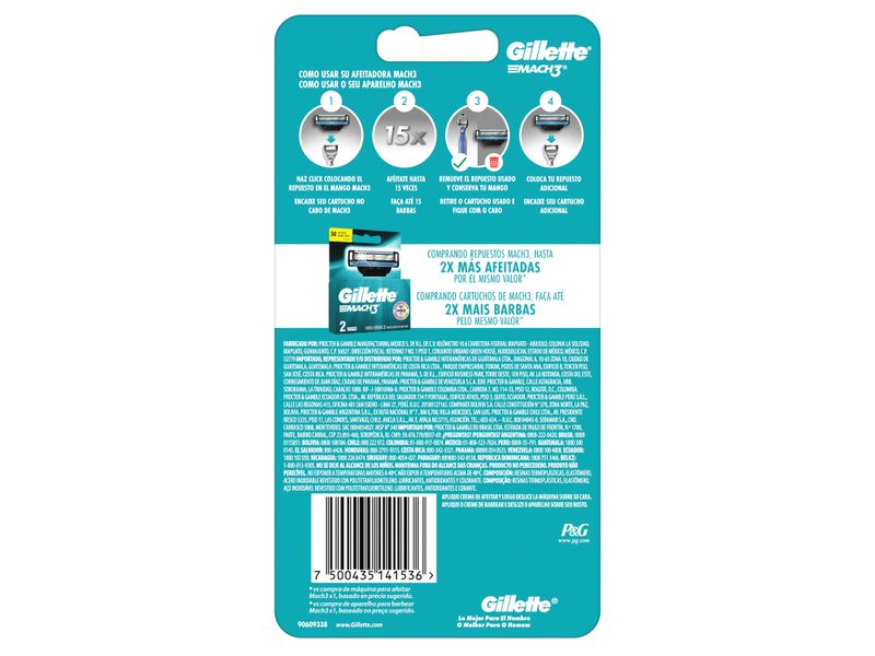 M-quina-Para-Afeitar-Recargable-Gillette-Mach3-Aqua-Grip-con-mango-antideslizante-1-Cartucho-Para-Afeitar-1-Kit-2-72893
