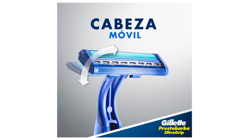 MAQUINA DE AFEITAR GILLETTE PRESTOBARBA 2 ULTRAGRIP CABEZA FIJA