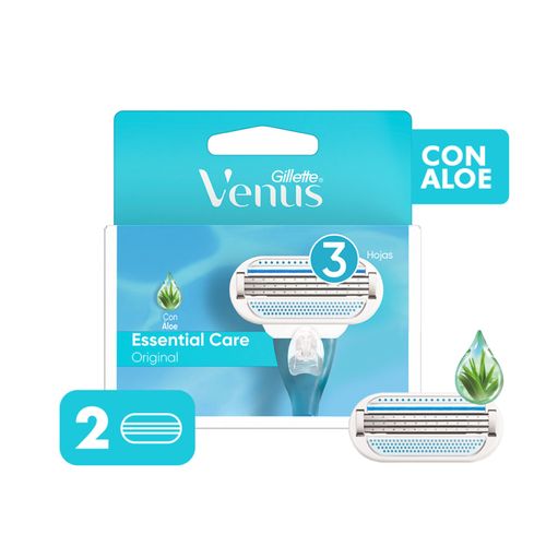 Repuesto para rasuradora Mujer Gillette Venus Original con Hojas 2 Ud