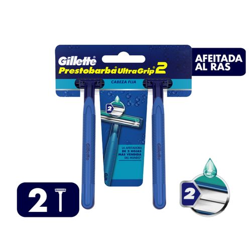 Rasuradoras Desechables Gillette Prestobarba UltraGrip2 2 Unidades