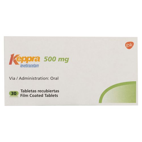 Keppra 500 mg caja 30 comprimidos - Precio indicado por caja