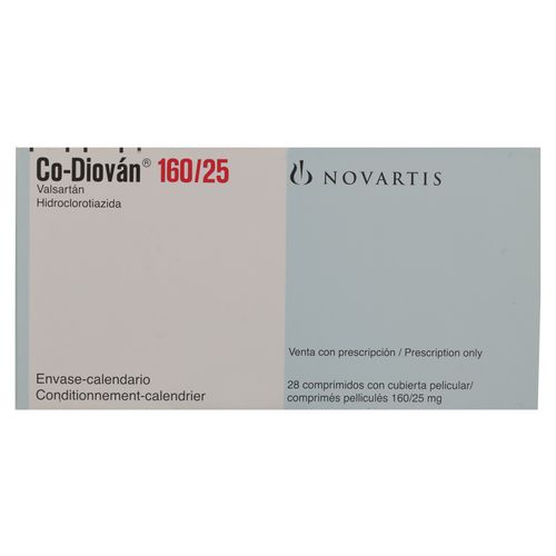 Co-Diovan Novartis 160/25 Mg X 28 Tabletas