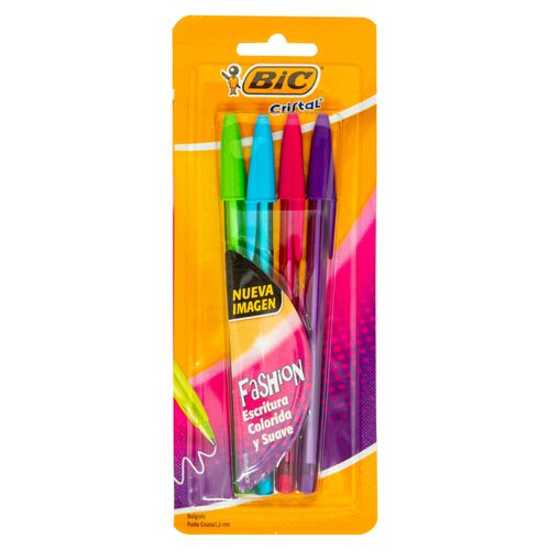 Bolígrafo Bic Colores Vivos Fashion Bl 4