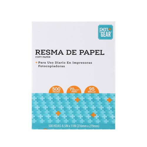 Resma de papel Pen+Gear, 500 hojas. Modelo: KKP001
