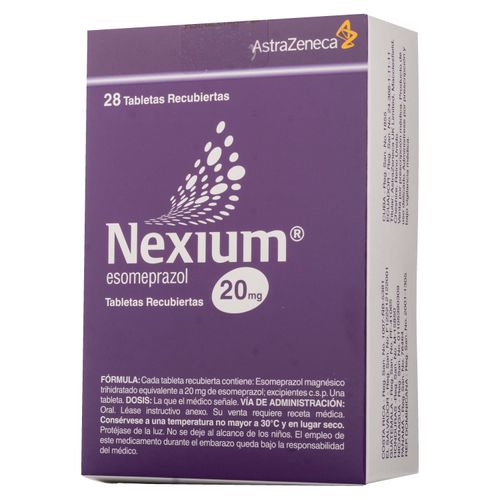 Nexium 20 Mg, Precio indicado por unidad