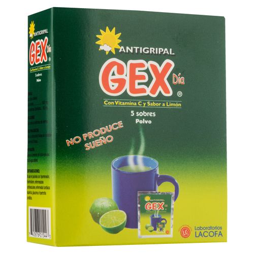 Gex Día, Antigripal, con Vitamina C, 5 sobres -50 gr