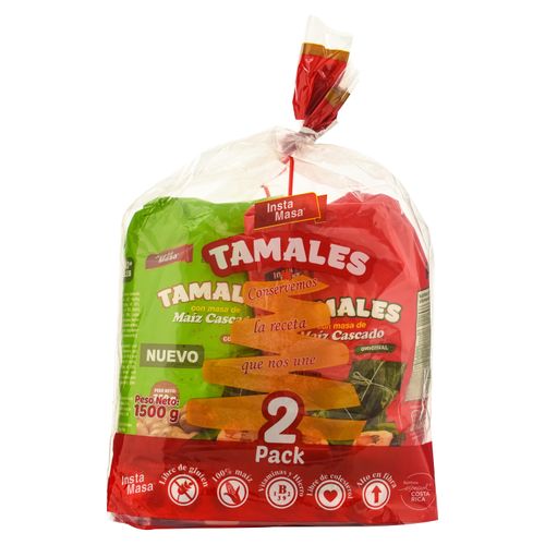 Harina Insta Masa para tamales de maiz cascado 2 pack - 1500 g