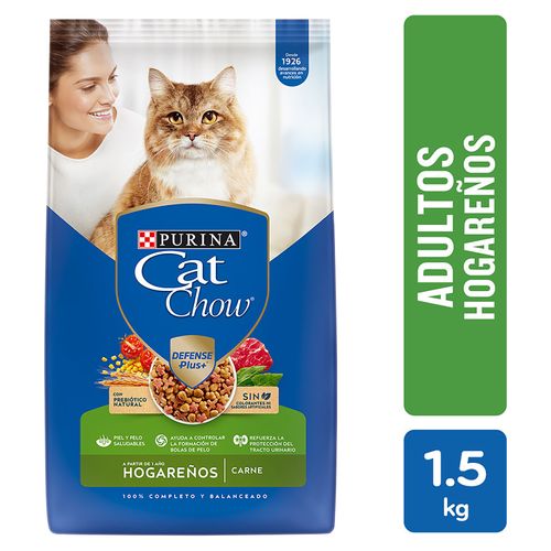 Alimento Gato Purina Cat Chow Hogareños Carne -1.5kg