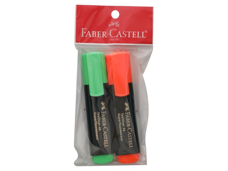 Resaltador-Faber-Castell-Textliner-1548-Verde-Naranja-Blister-2-Unidades-1-42554