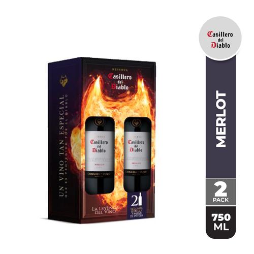 2 Pack Casillero Del Diablo Merlot -750ml