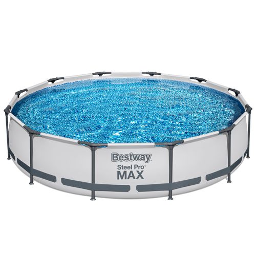 Piscina Elevada Steel Pro MAX Bestway Estructural Redonda con medidas de 3.66m x 76cm Modelo: 56417 Capacidad de 1720 galones