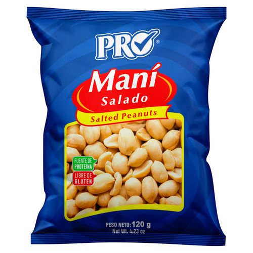 Maní salado PRO libre de gluten - 120 g