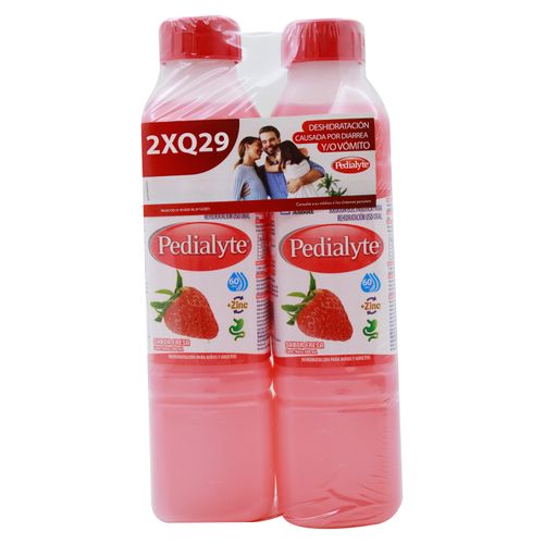 Suero Pedialyte 60, Sabor Fresa 2 Pack -1000ml