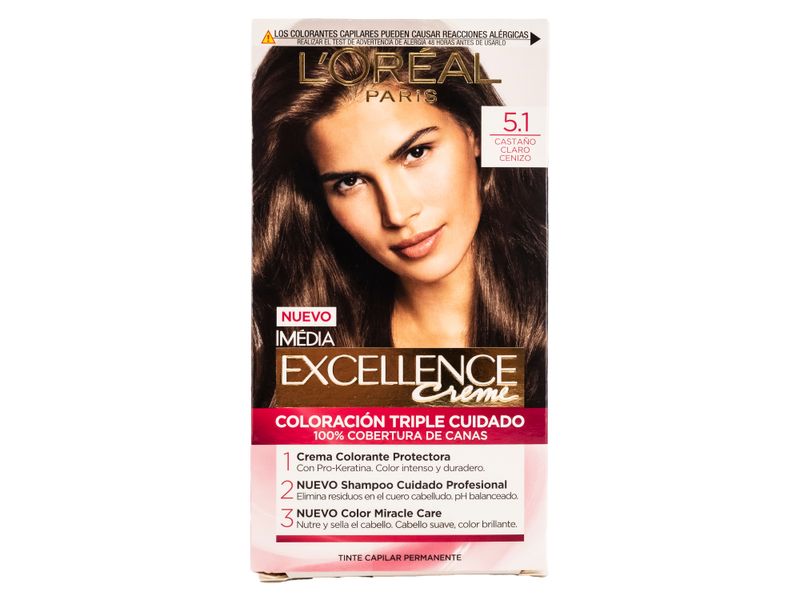 Tintura-Permanente-Excellence-Creme-L-Oreal-Paris-Casta-o-Claro-Cenizo-5-1-1-24586