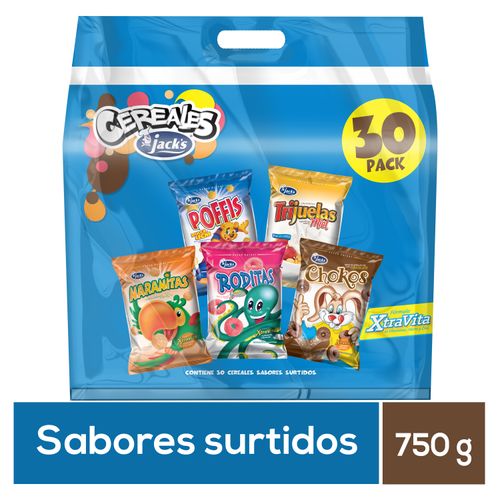 Jacks cereal surtido 30 pack 750 g