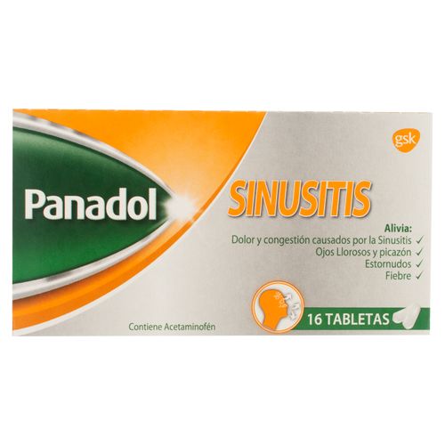 Panadol Sinusitis, Caja 16 Tabletas