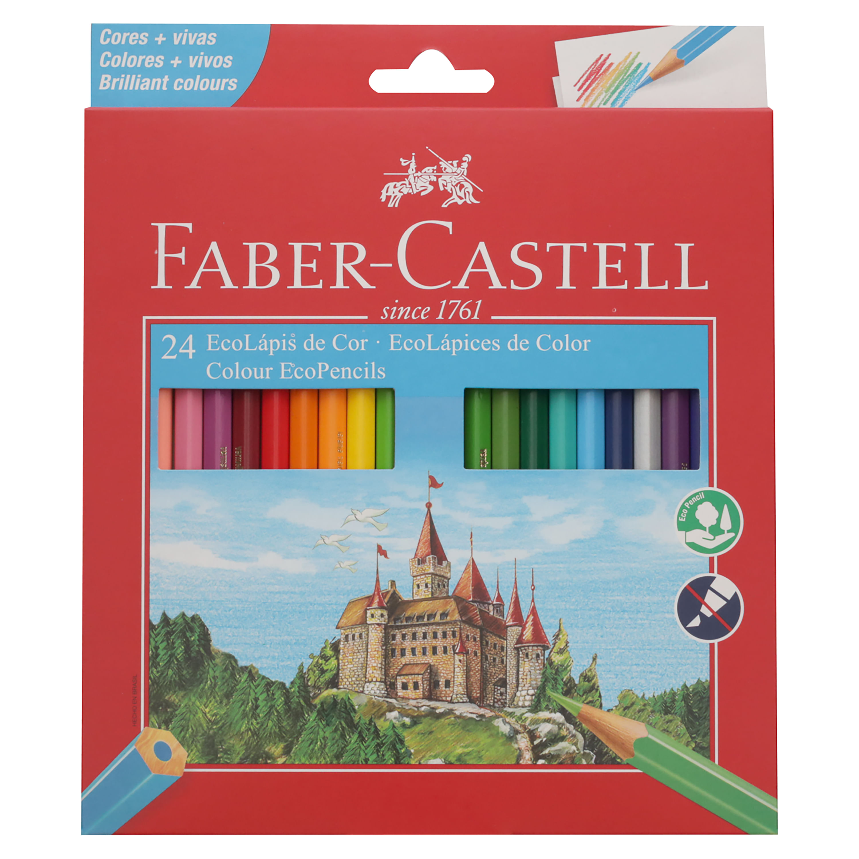 Lápiz De Color Faber Castell Hexagonal Caja 24 Colores