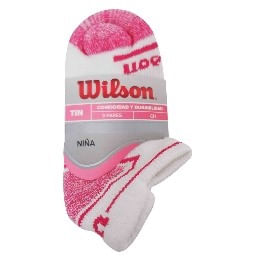 3 Pack Tin Wilson Niña Blanco Ch Afelpado B7016