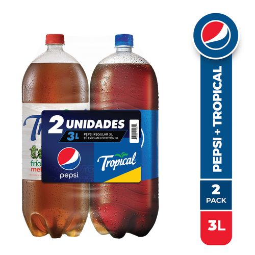 2 Pack Gaseosa Pepsi Tropical -6000ml