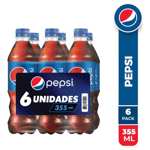 6 Pack Refresco Pepsi Cola -355ml