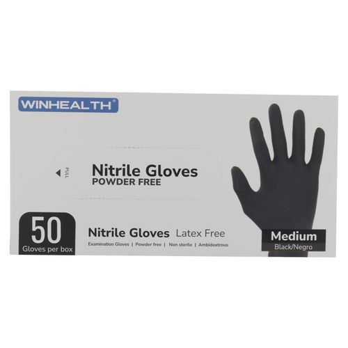 Guantes Caja Nitrilo Negro Talla M 50 unidades