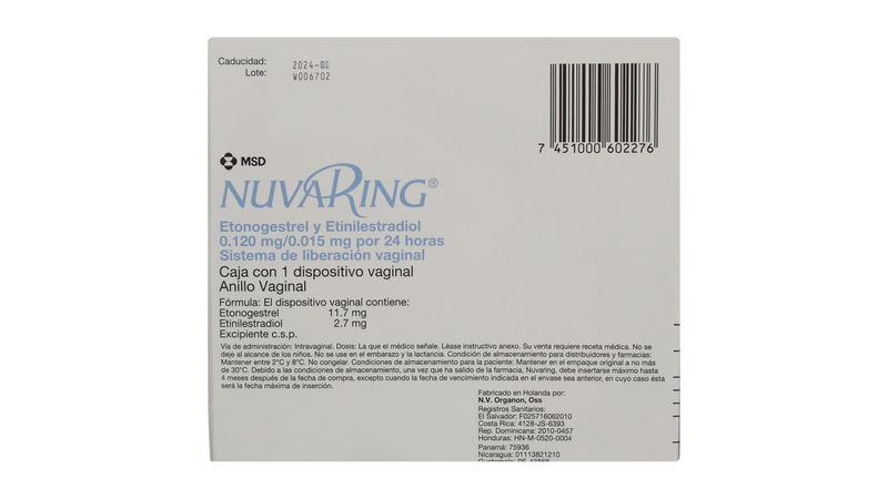 Comprar nuvaring sin receta hot sale