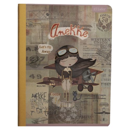 Cuaderno El Lider Cosido Grande 100 hojas Anekke