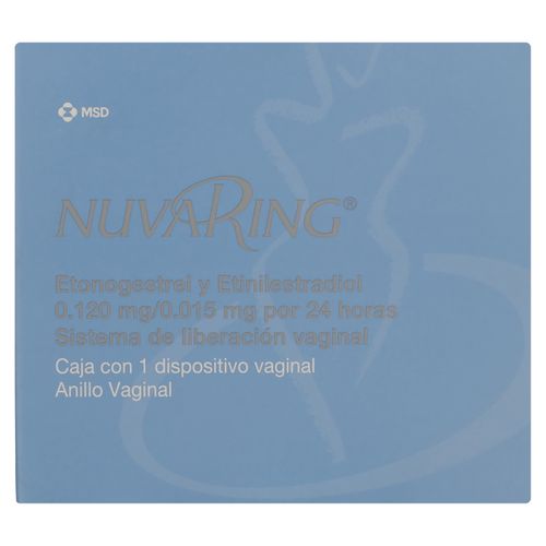 Anticonceptivo Nuvaring, Anillo Vaginal, Precio indicado por unidad