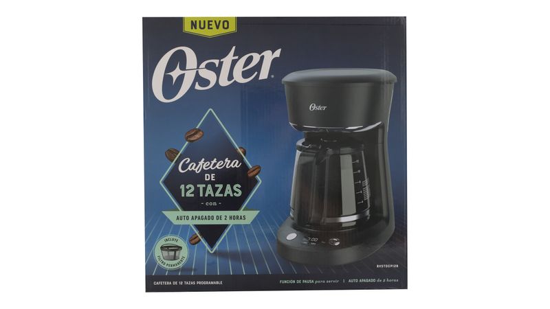 Cafetera 12 Tazas Filtro Permanente Negra Oster BVSTDCS12B