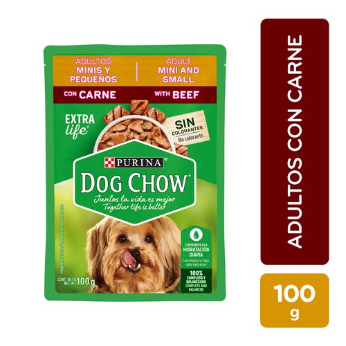 Alimento Húmedo Perro Purina Dog Chow Adultos Minis y Pequeños Carne -100g