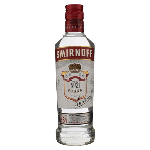 Vodka Smirnoff Rojo Media Botella - 375ml