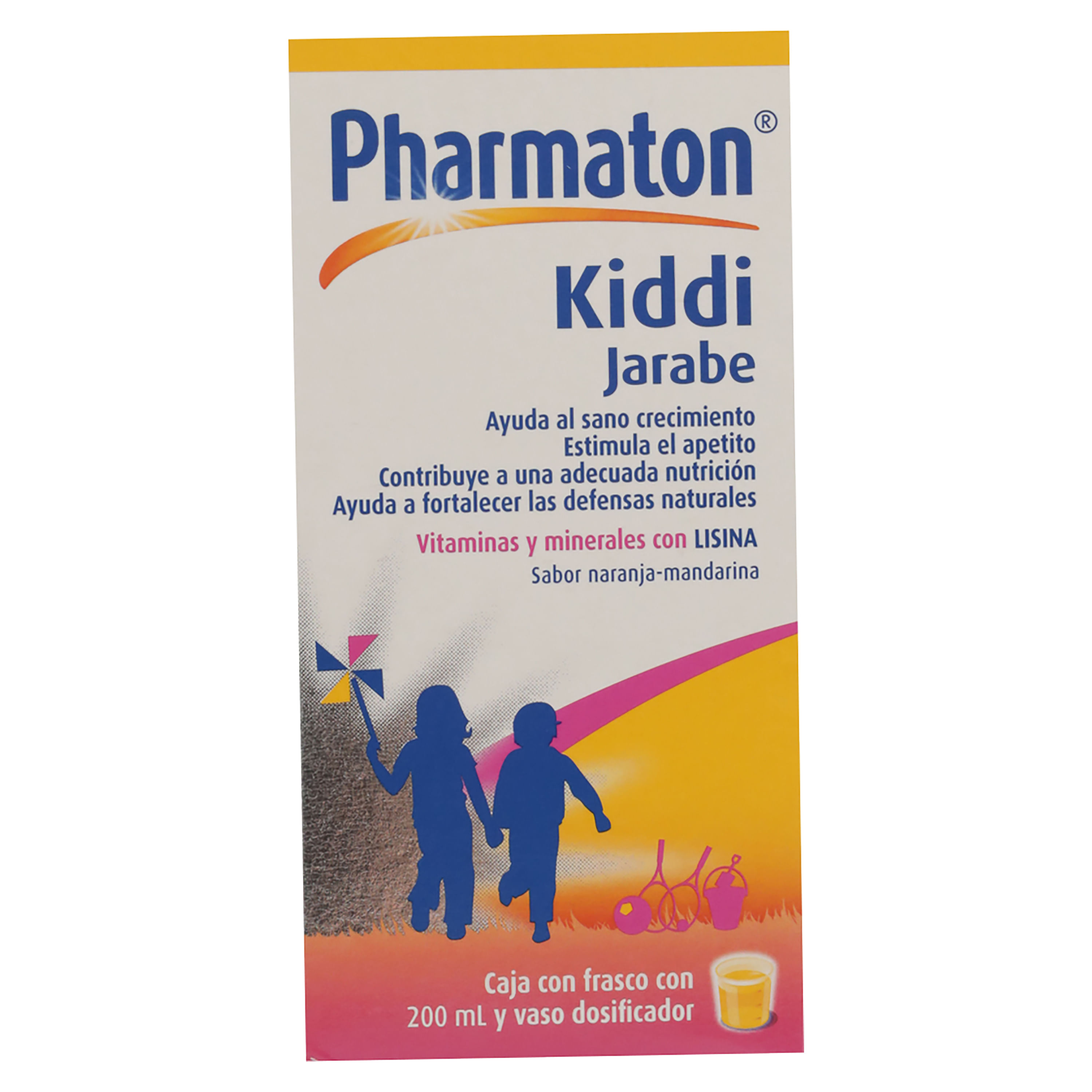 Jarabe Pharmaton Kiddi Multivitamínico para Niños Sabor Naranja-Mandarina  200ml