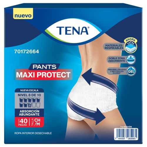 Ropa Interior Desechable Tena ® Pants Maxi Protect Talla M - 40 Unidades
