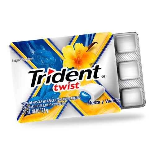 Goma mascar Trident twist sweet Menta y vainilla - 17.1 g