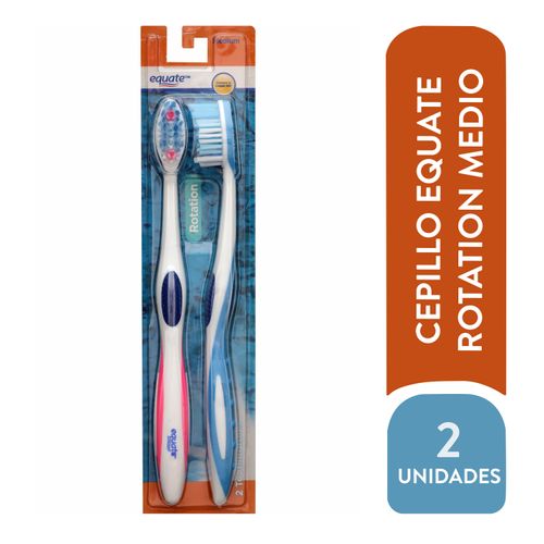 Cepillo Dental Equate Rotation Medio 2 unidades